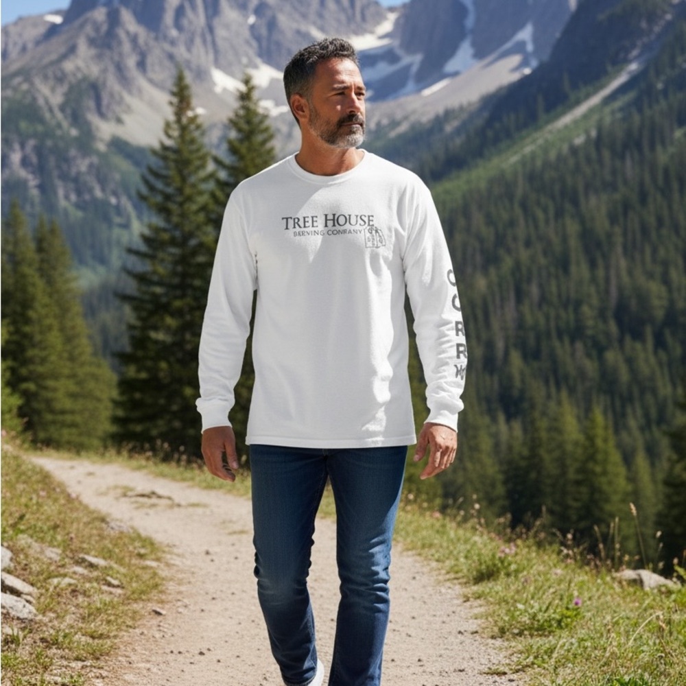 Tree House Brewing White Long Sleeve Shirt- Size XXL